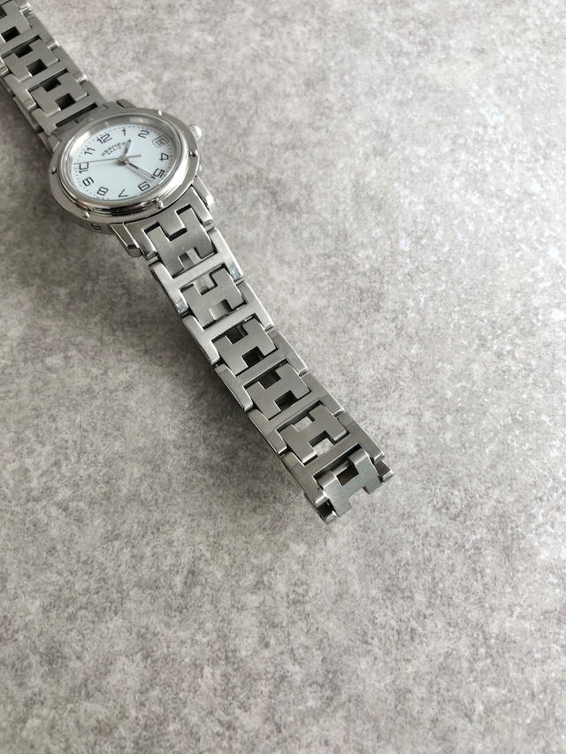 HERMES エルメス 腕時計 シルバー ステンレススチール クォーツ クリッパー vintage ヴィンテージ オールド bkagrp