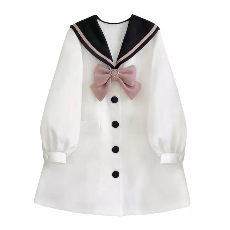 SEASONZ セミロリ ソフトロリータ アウター コート 防寒 ホワイト