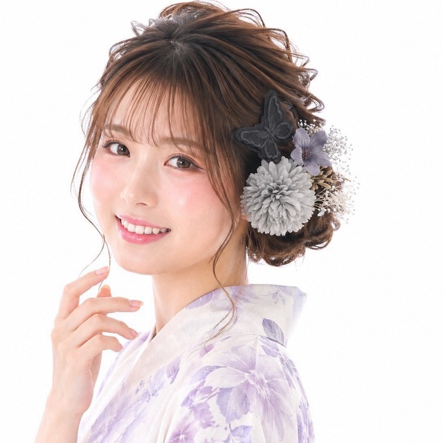 Black 黒 | Lomeri (ロメリ) お花のヘアアクセサリー専門店