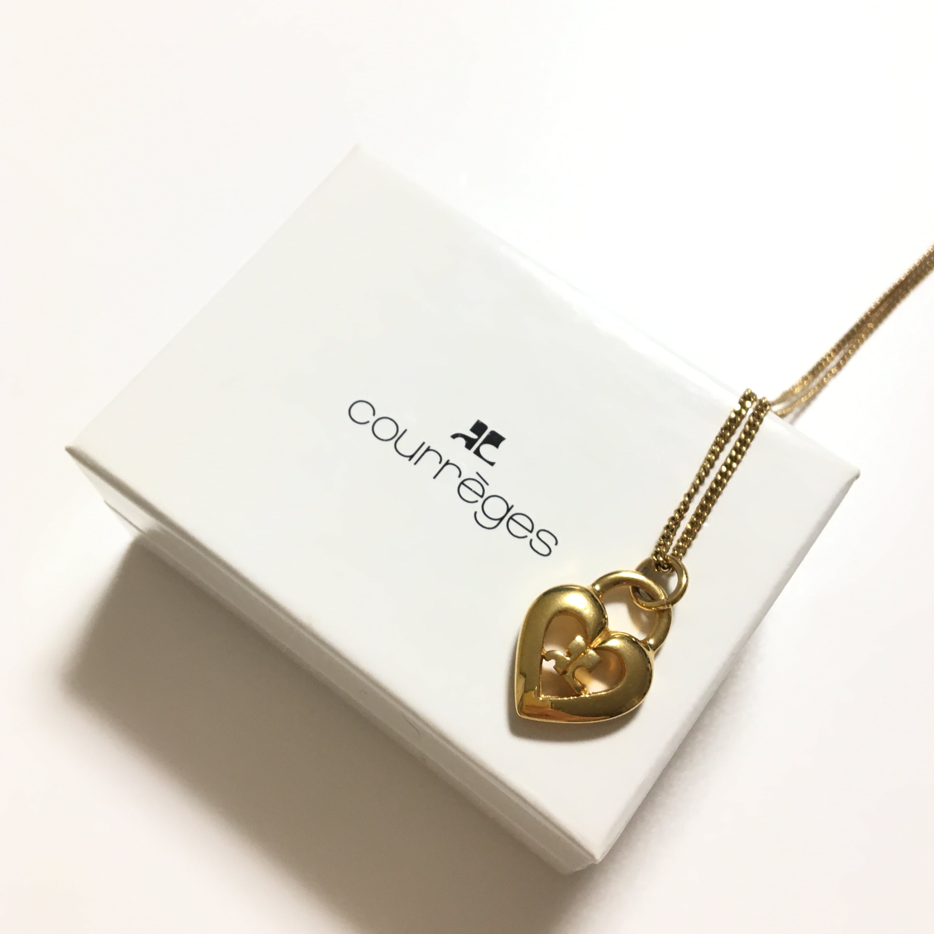 courreges necklace クレージュ ネックレス ハート ゴールド 2 courreges necklace クレージュ ネックレス ハート ゴールド 2