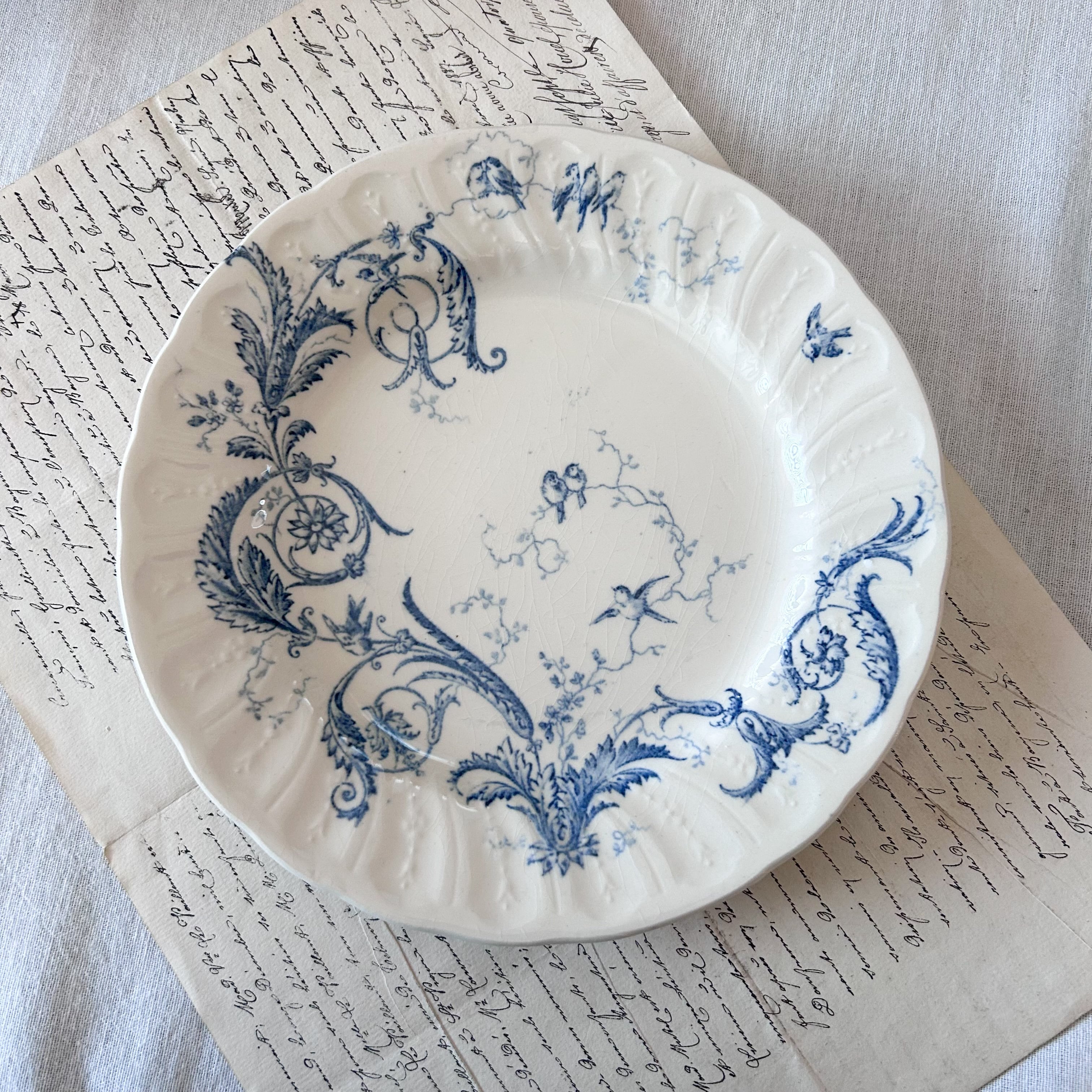 フランスアンティーク】 Badonviller（バドンヴィレ） JASMIN プレート