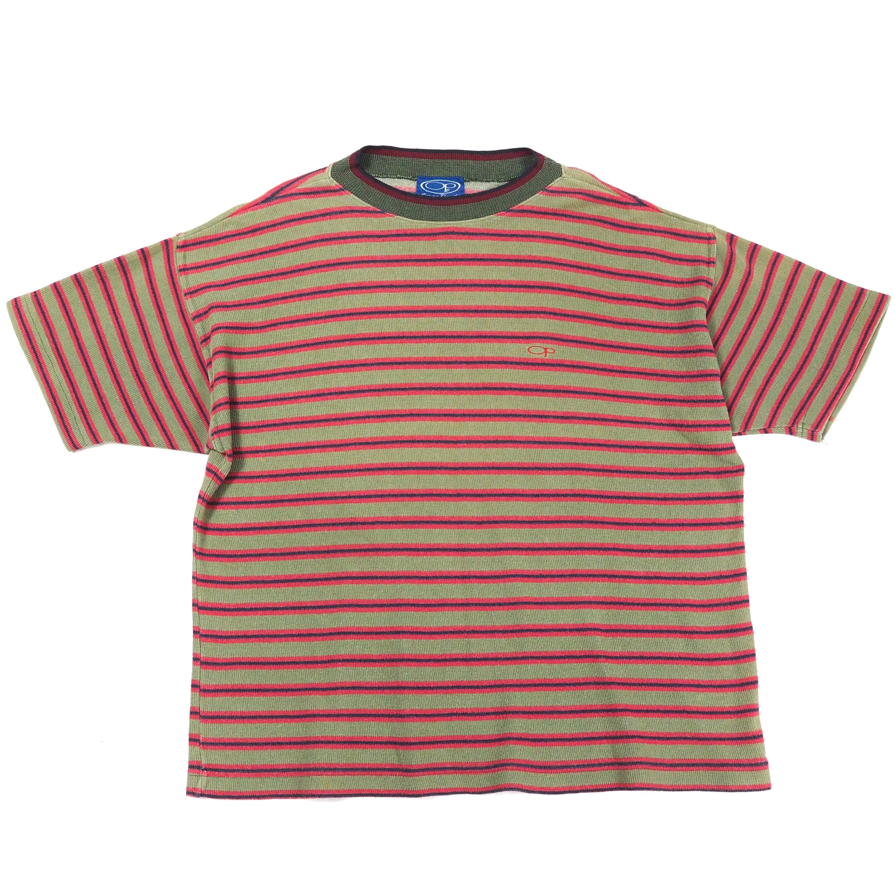 Ocean Pacific wide t-shirt border L / USA