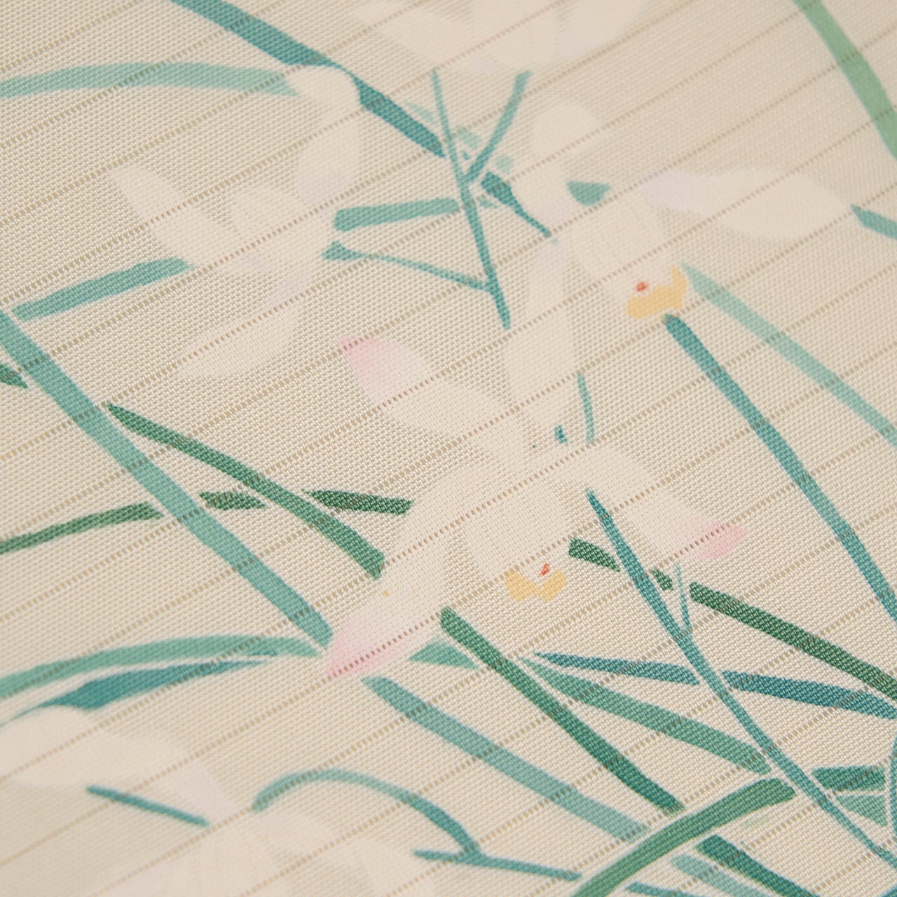 シランのお花の模様 手描友禅 絽塩瀬名古屋帯【中古】 | かわの屋