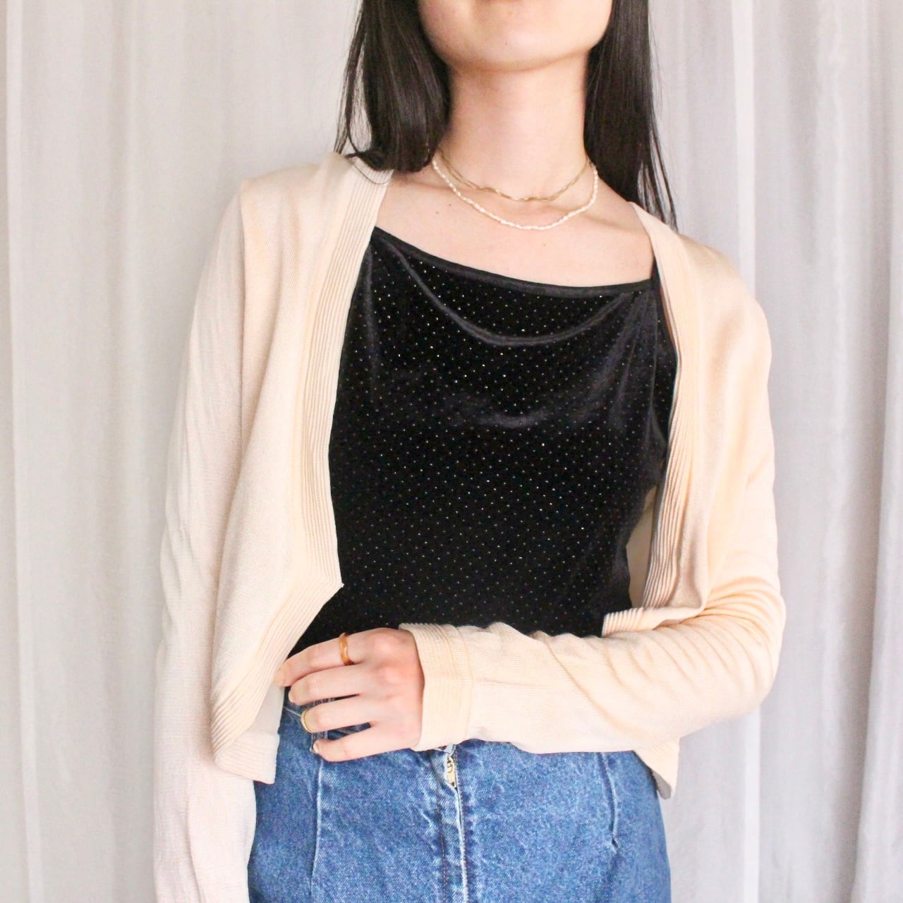 シルクカーディガン ホワイト【948】