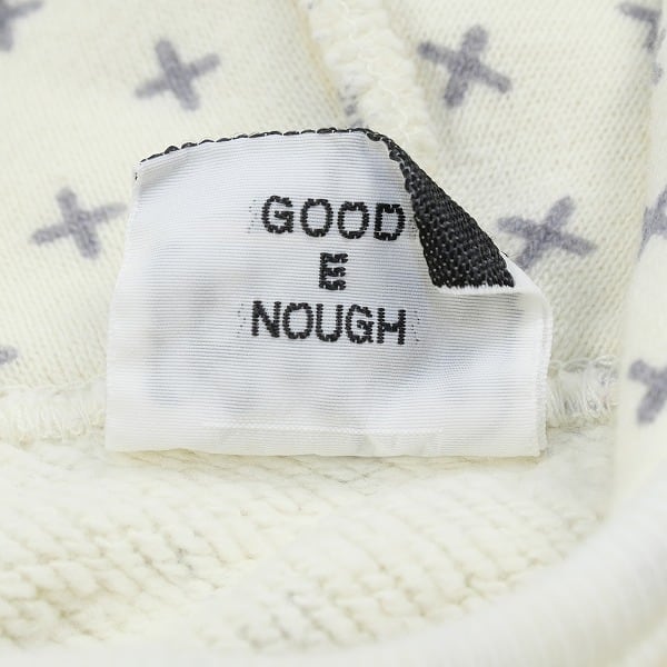 GOODENOUGH グッドイナフ 00年代 クロスドット総柄パーカー 白 GOODENOUGH グッドイナフ 00年代 クロスドット総柄パーカー 白