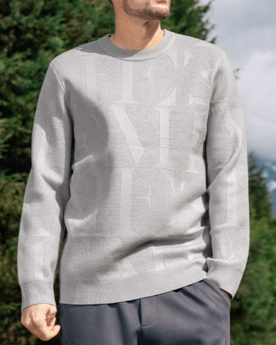 クルーネック プルオーバーニット 5色 E0235