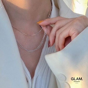 ニュアンスチェーン ネックレス シルバー