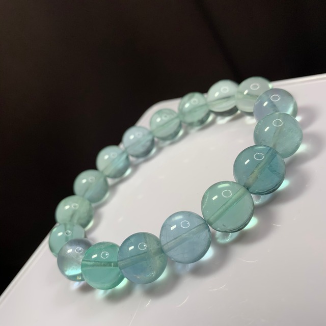 f03爽やか系✩ブルーグリーンフローライトブレスレット