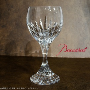 バカラ：マッセナ／ワイングラスorウォーターゴブレット／高さ18cm／Vintage Baccarat MASSENA Wine glass Water goblet