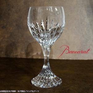 バカラ：マッセナ／ワイングラスorウォーターゴブレット／高さ18cm／Vintage Baccarat MASSENA Wine glass Water goblet