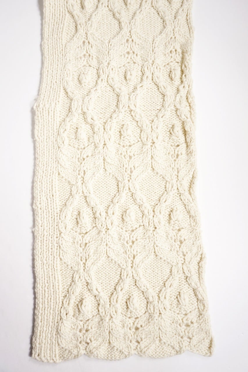 Hand Knitted Shawl (Leaf)