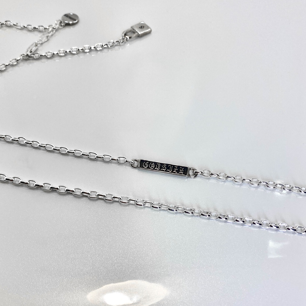 CHAIN NECKLACE #3 with GODSIZE® I.D. TAG / ゴッドサイズ® I.D.タグネックレスチェーン#3
