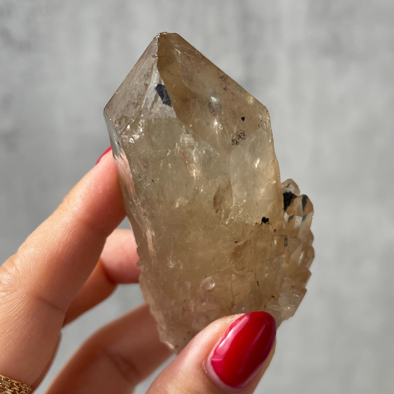 虹あり》【コンゴ産 クンダリーニシトリン（非加熱 Citrine）】ゲー