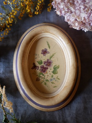 スミレの絵 壁掛け用 フランスアンティーク ブロカント