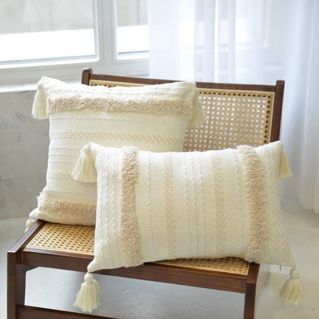 モロッコ風 タッセル クッションカバー Mamahalo Shop