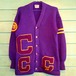 50s PRINCETON Lettered Cardigan Purple