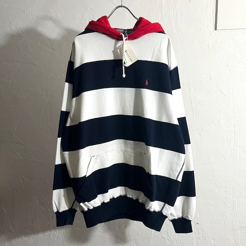 90s Ralph Lauren Border Pattern Hoodie "Dead Stock"