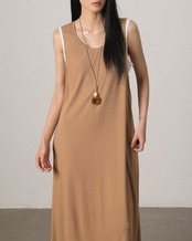 U-neck sleeveless maxi Dress L0070