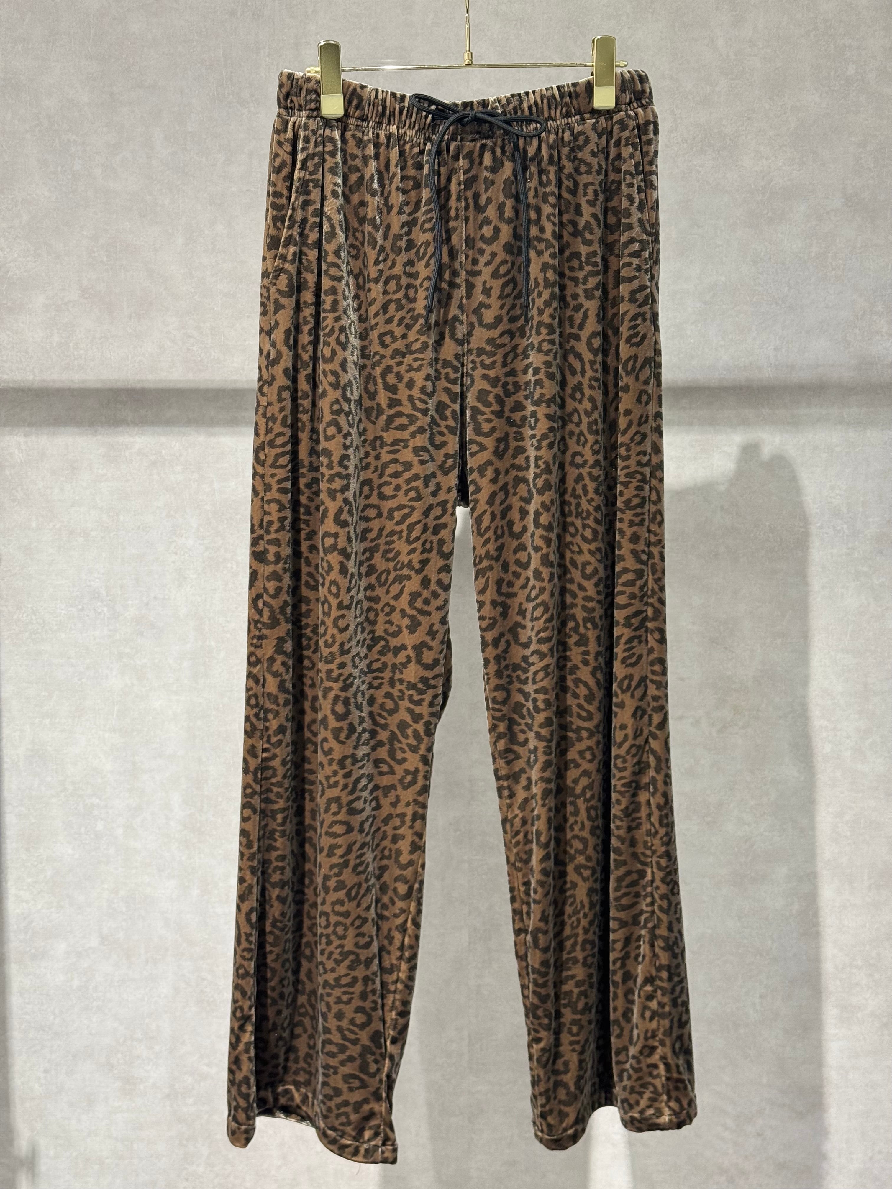 velours leopard pants