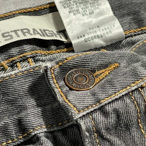 【W34 L34】 香港製 usa levi's 先染ブラック 569 詳細写真6