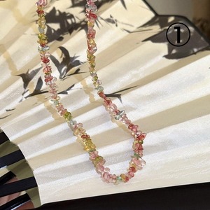 ハンドメイド おしゃれ カラフル シンプル  ビーズ 手作り ネックレス