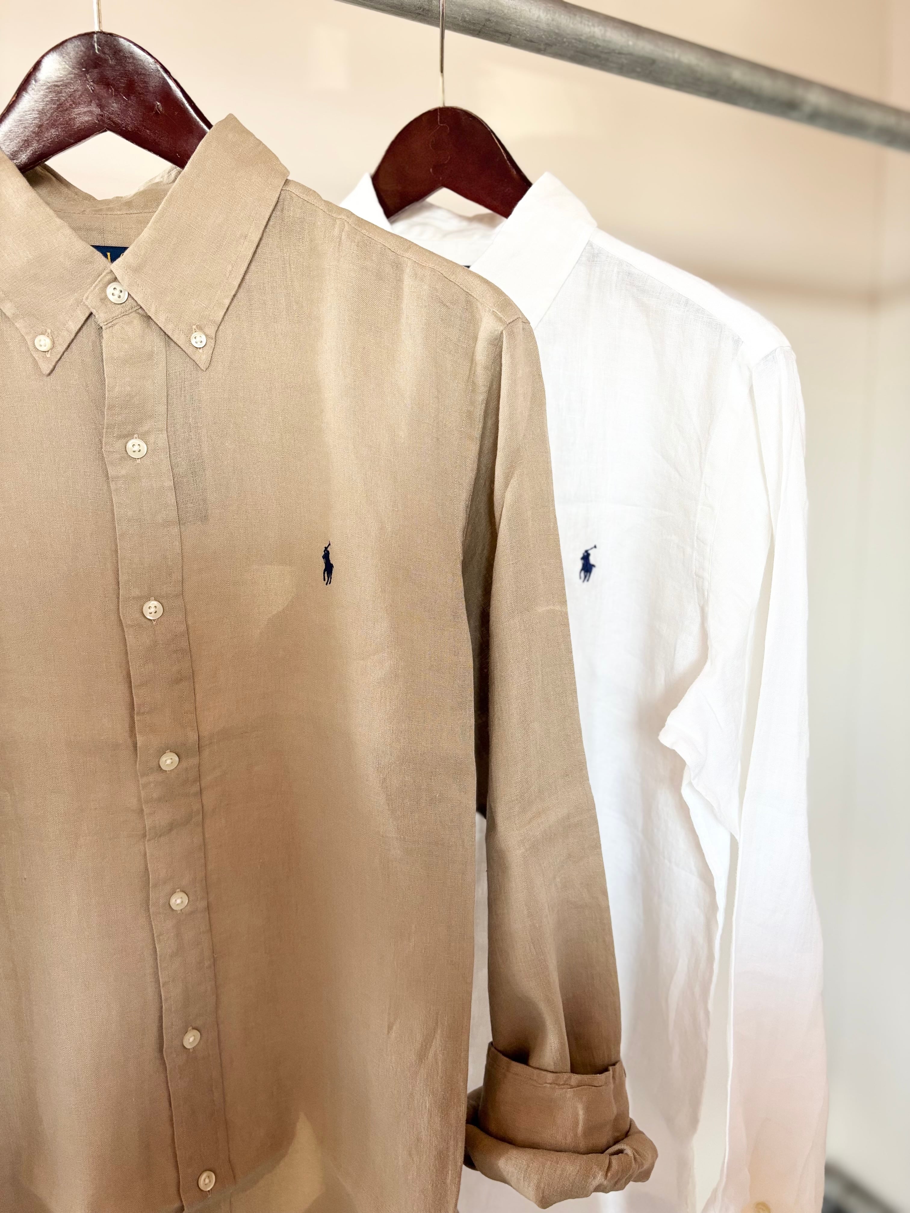 POLO Ralph Lauren【カスタムフィット リネンシャツ】 | LARGE LAB TOWN
