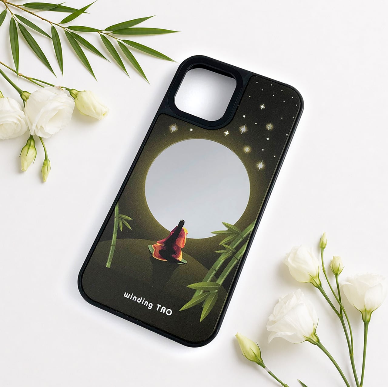 かぐや姫と月の鏡｜ミラーiPhoneケース〈物語シリーズ〉 | 【くねくね