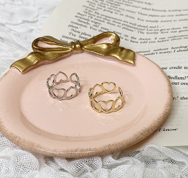【プチプラ】Big Heart Ring【アクセサリー】A18