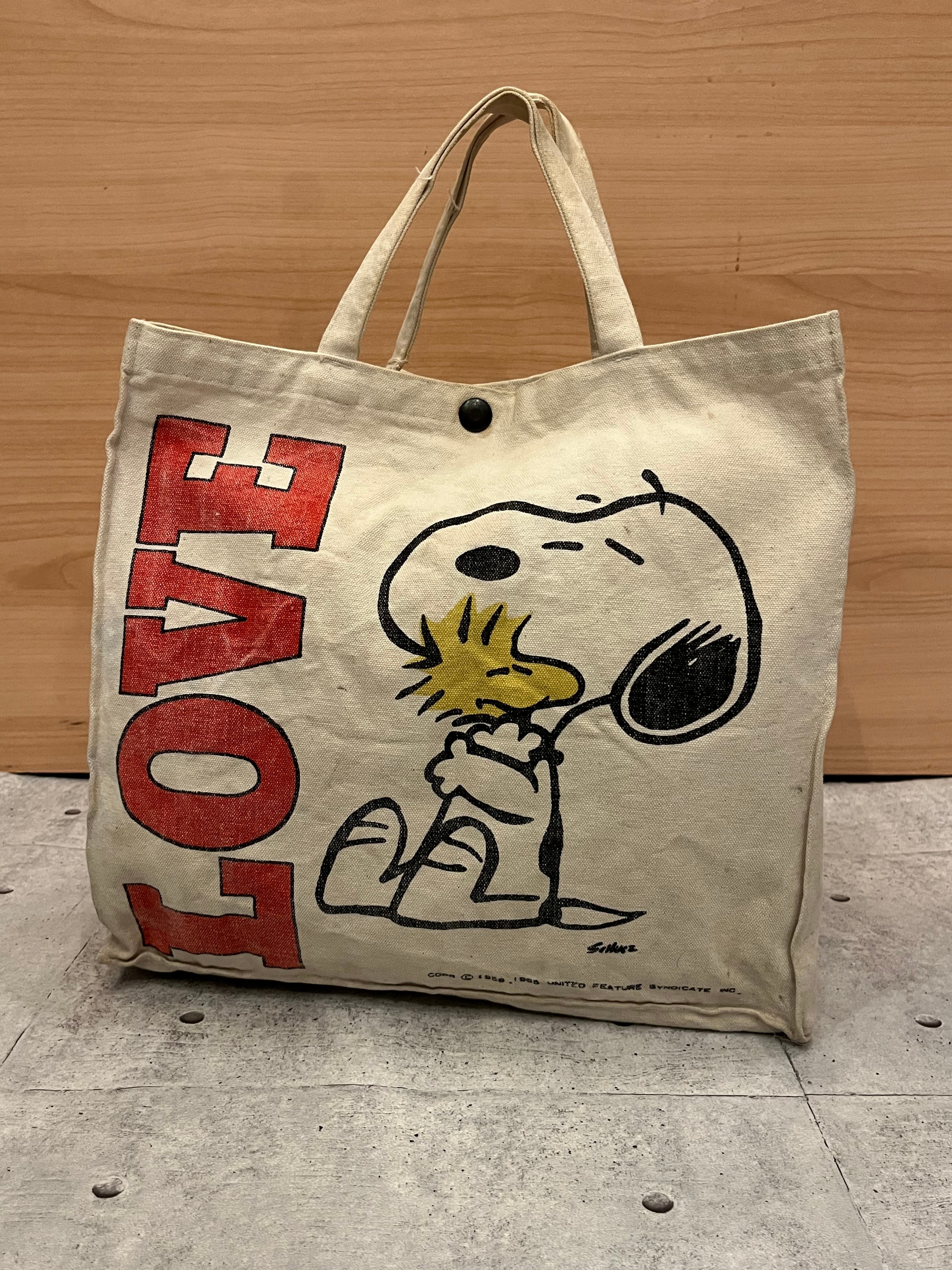 60s〜70s Peanuts SNOOPY Canvas Tote Bag 60年代〜70年代 ピーナッツ