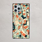 受注生産 iPhoneケース 曲線道路が交差する都市マップ｜都市地図 UMAP013D
