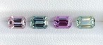 <2ピースペア> 非加熱サファイア クラシックエメラルドカット マダガスカル産 6x4.1x3.1mm, 1.55ct