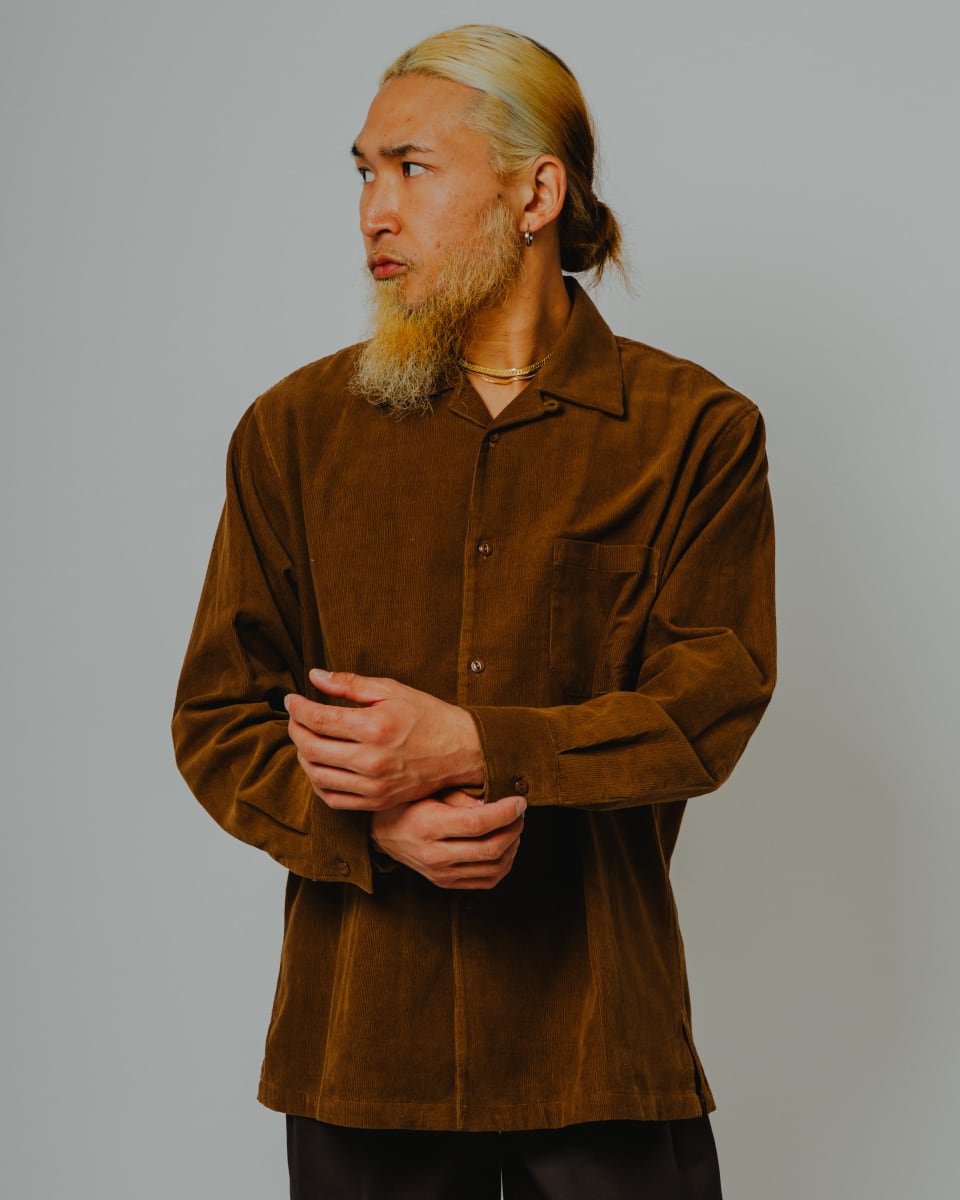 Corduroy Open Slit L/S Shirt｜3color | 【BIG MIKE / ビッグマイク