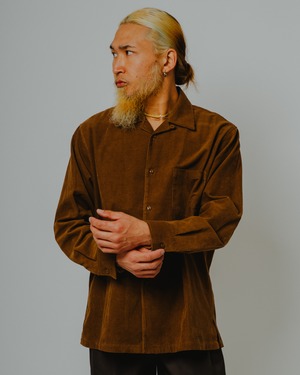 Corduroy Open Slit L/S Shirt｜3color