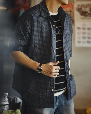 Retro Plaid Shirt Jacket  K0337
