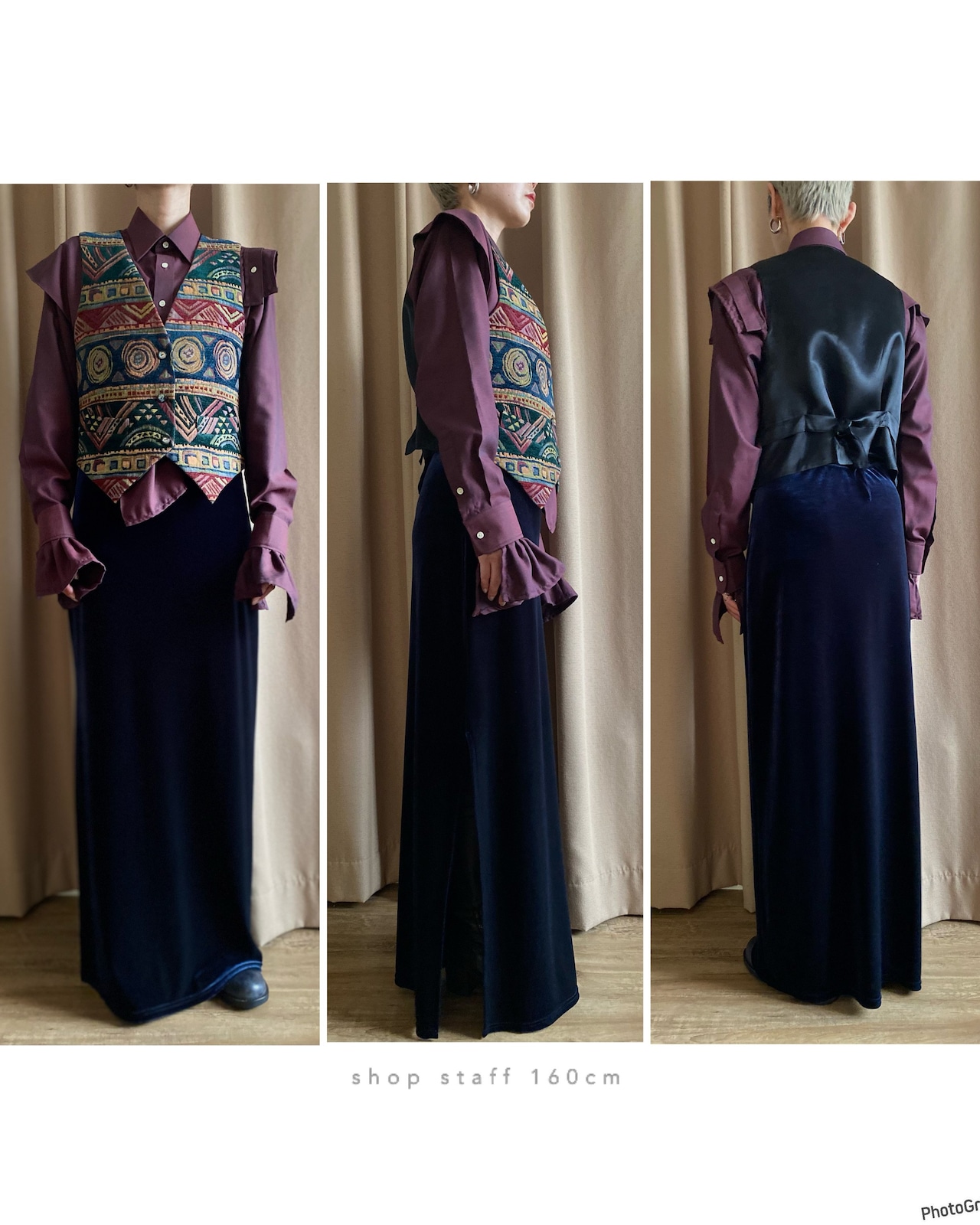 MADE IN U.S.A. ethnic vest-3955-1