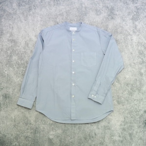 【MANUAL ALPHABET】 LOOSE FIT BAND COLLAR SHIRT (BABY BLUE) マニュアルアルファベット ルーズフィット レギュラーカラーシャツ