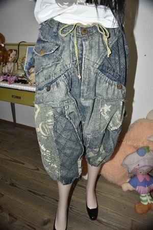 DoReMi Unique Series –  Patchwork Denim Harem Pants