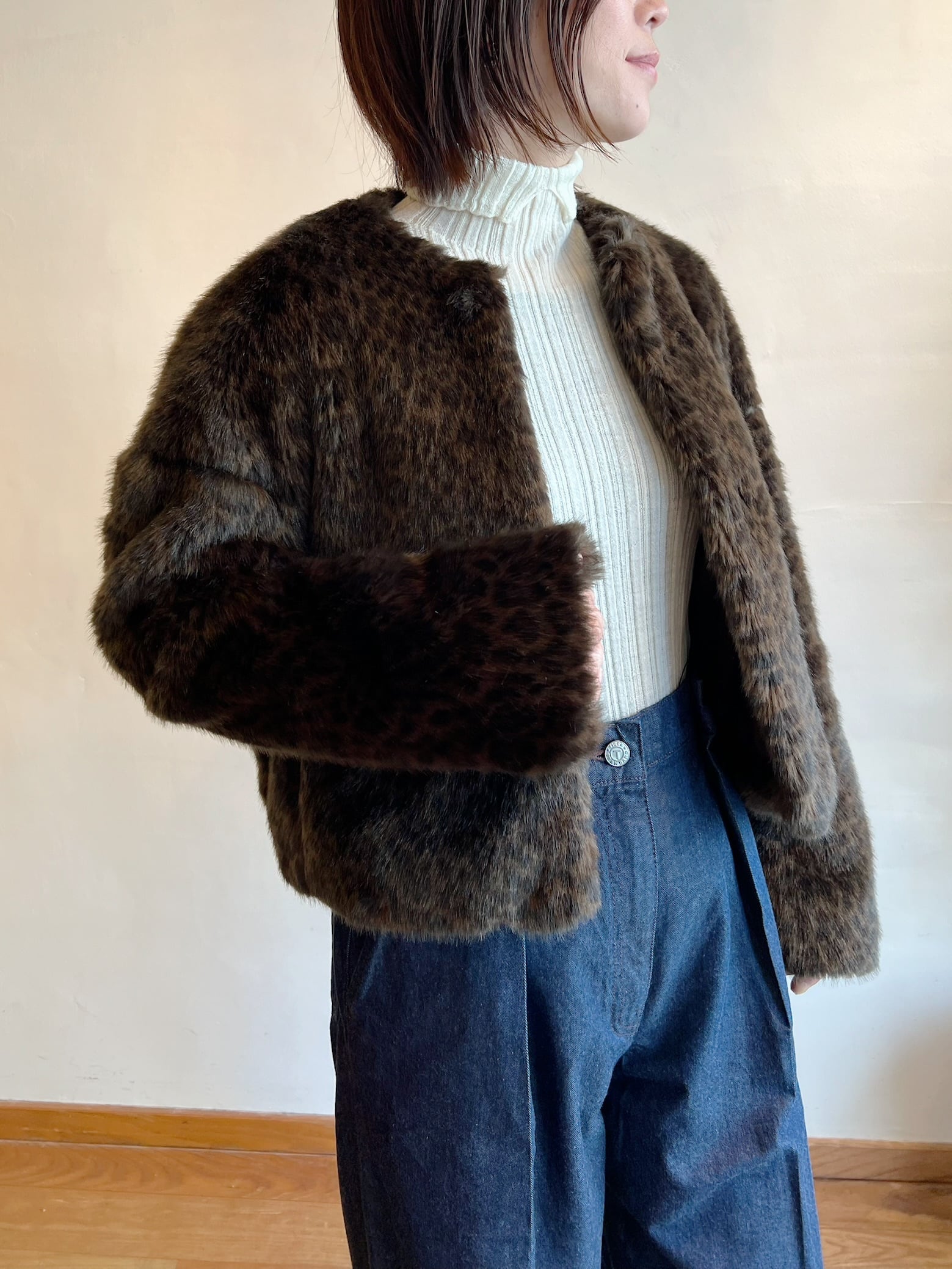 TICCA / レオパードファーショートコート | anouk