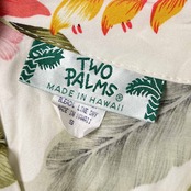 ハワイ製 TWO PALMS トゥーパームス 花柄 レーヨン 半袖 アロハシャツ ハワイアンシャツ S/マルチ レディース