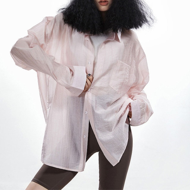 Oversized Sheer Shirt 01197