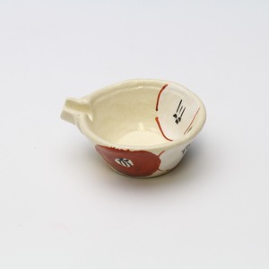 赤絵京椿　片口豆鉢 [径7.2×高3.0cm]【草花のうつわでいただく和みの時間】