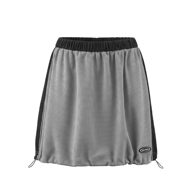 grey × black waffle skirt　グレー×ブラックワッフルスカート　J2138