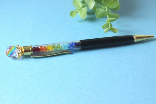 幸せを運んでくれる にじいろオルゴナイトボールペン プレゼントにも Cocorofuwari