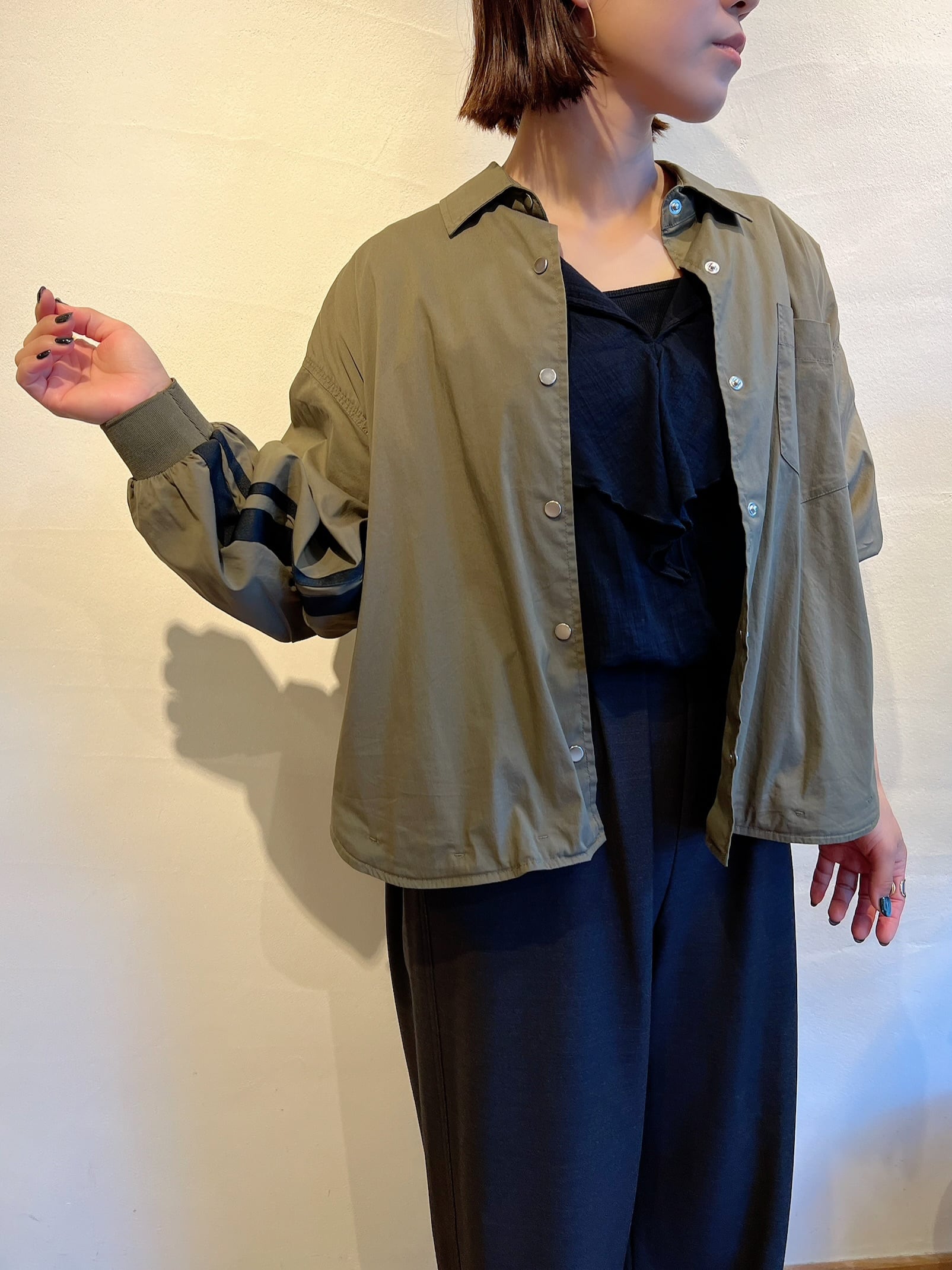 Dignite collier / サイドラインシャツブラウス | anouk