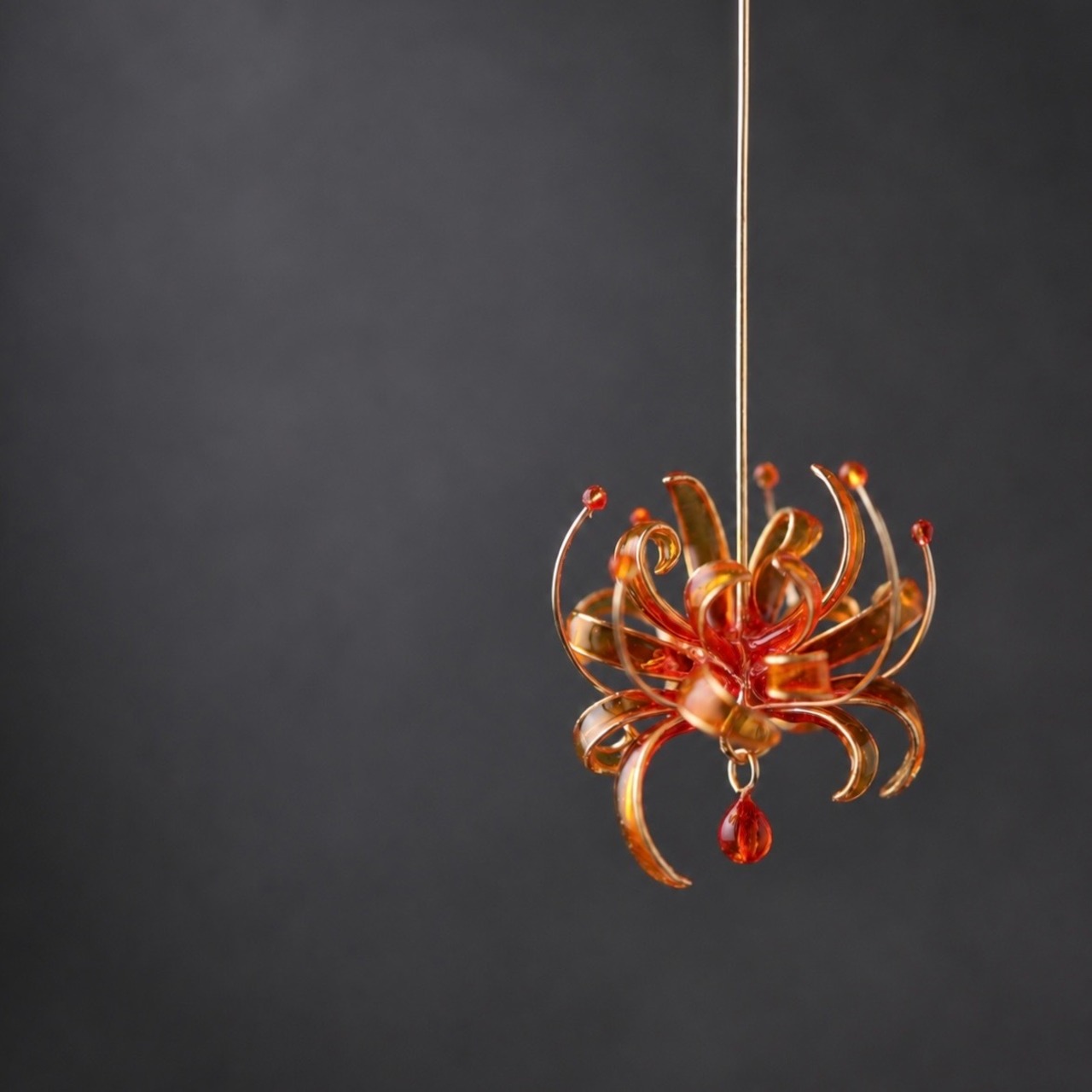 線香花火 －Spider lily－ | Lycoris & Hanabi Traditional Earrings