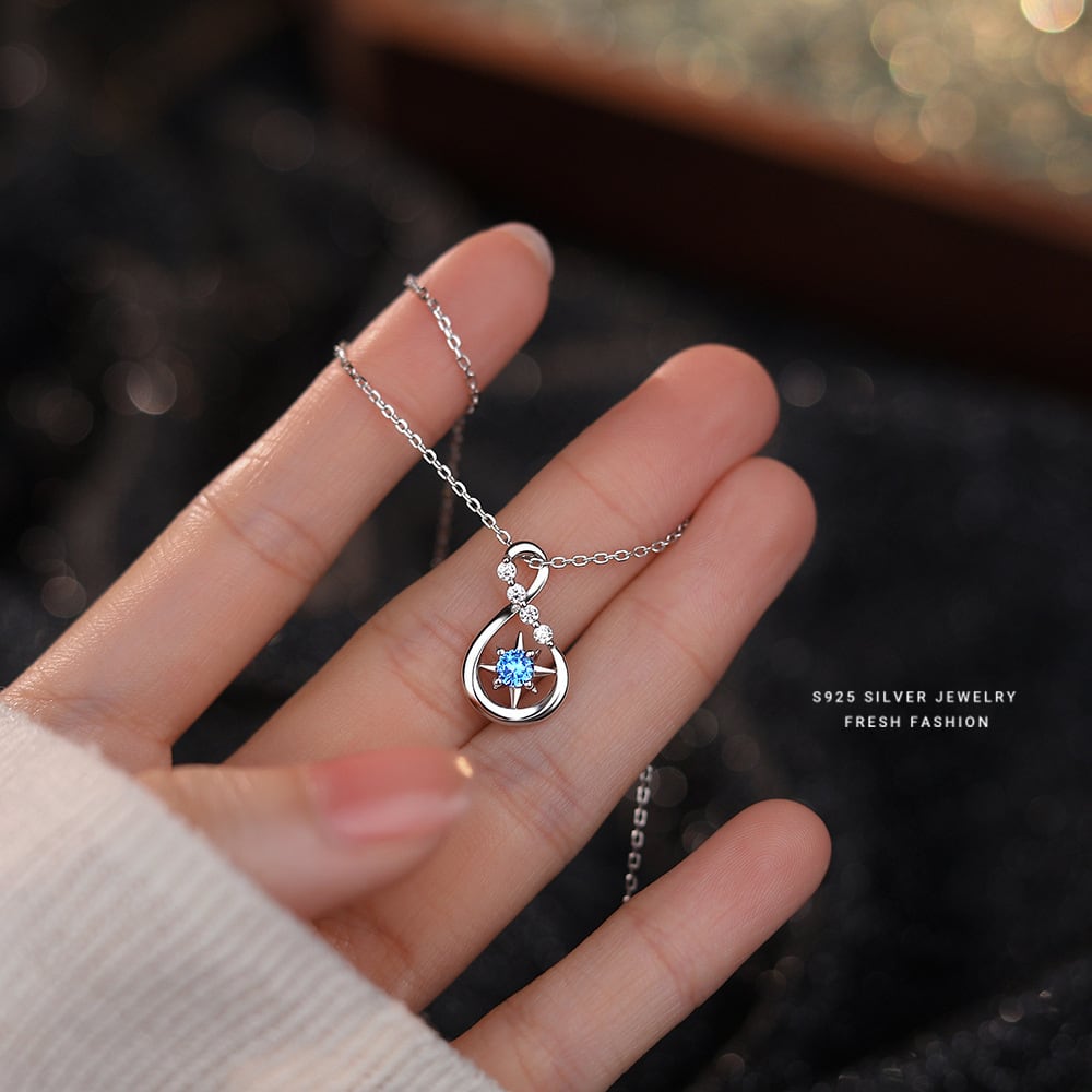 ジルコンのネックレスたん！かわいい！いい感じ！ 星 ジルコン ネックレス レディース シルバー925 エネルギー 彼女 母親