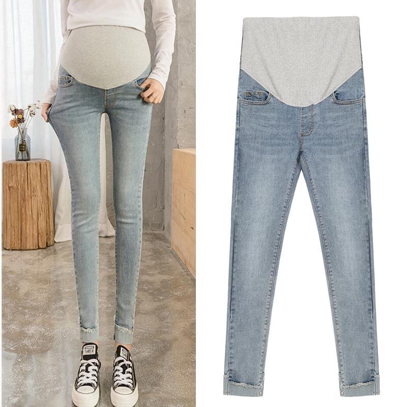 【新作】【送料無料】 スキニーデニムジーンズ妊娠中のパンツジーンズマタニティパンツ妊娠中の女性の服ストレッチプロップ腹看護ジーンズパンツ expec585772716672
