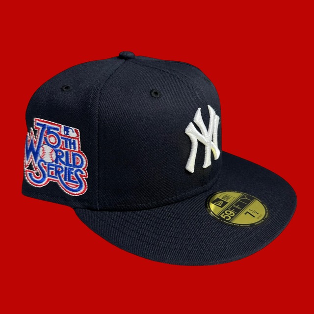 New York Yankees 75th World Series New Era 59Fifty Fitted / Navy (Bright Pink Brim)