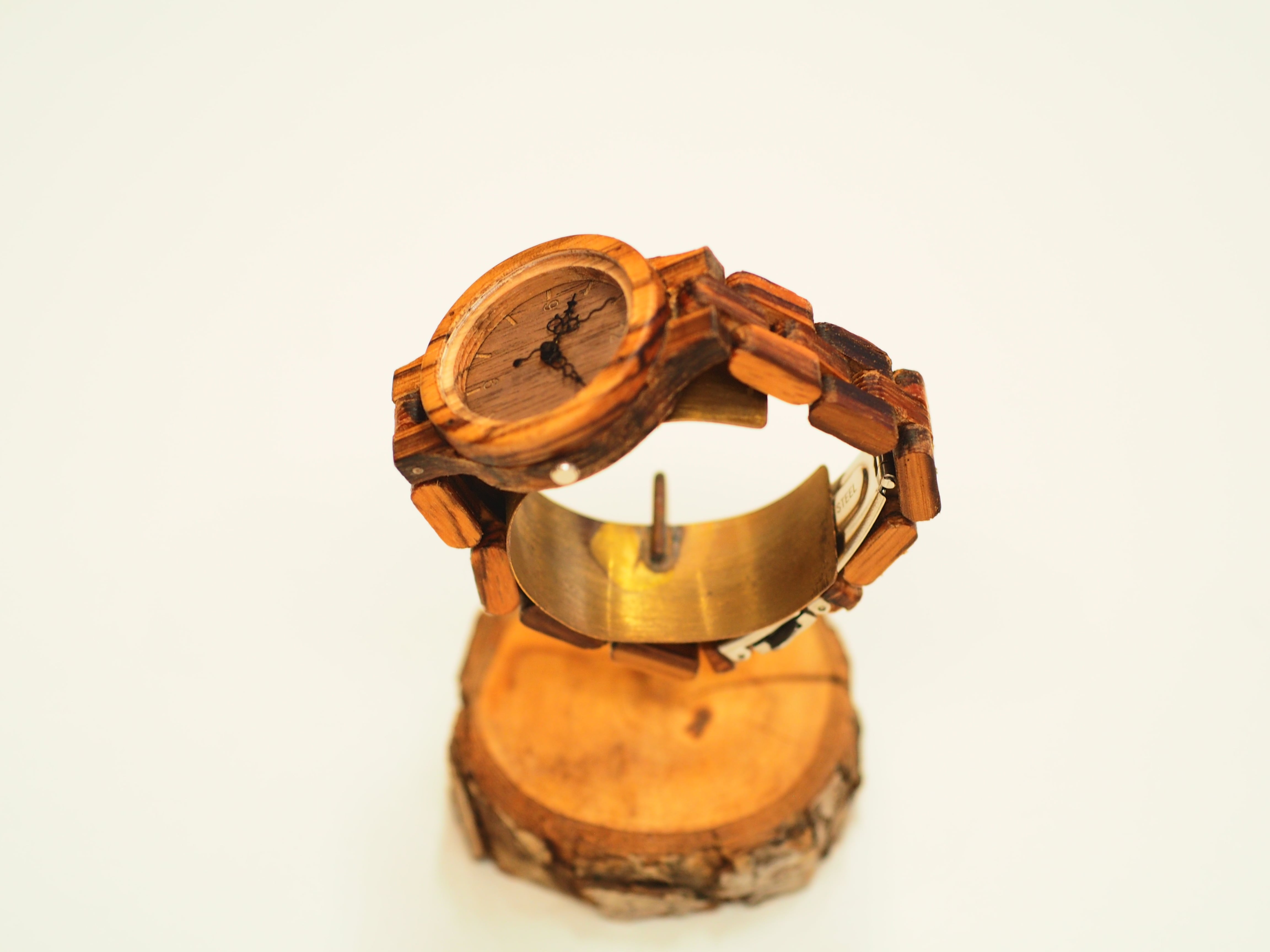 木製（ゼブラウッド）腕時計＊細身ベルト | ATELIER SAZANCAオンライン