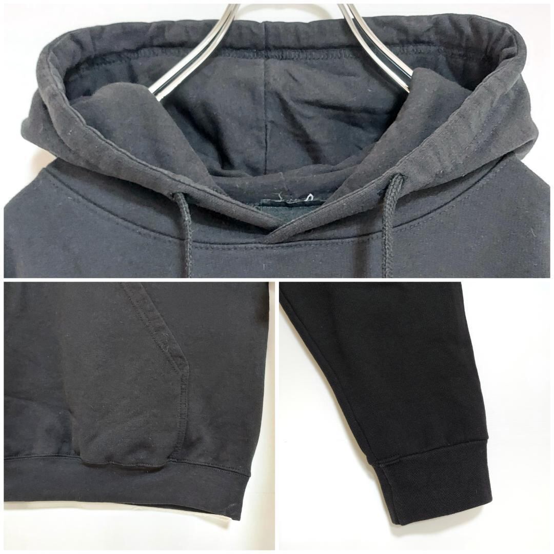 ハーレーダビッドソン ビッグロゴプリントパーカー L ブラック 黒